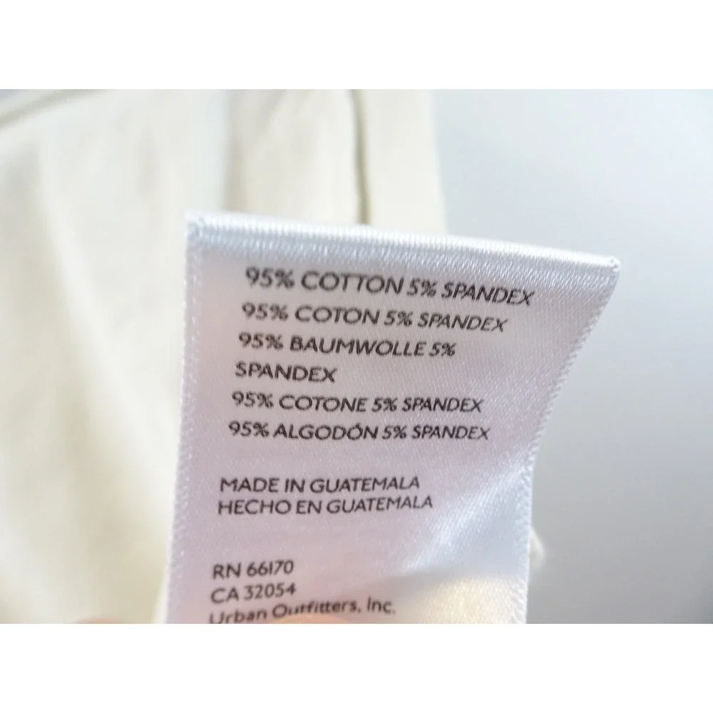 We The Free People Ribbed Muscle Tank Top Cream White Seam Detail Small Gorpcore